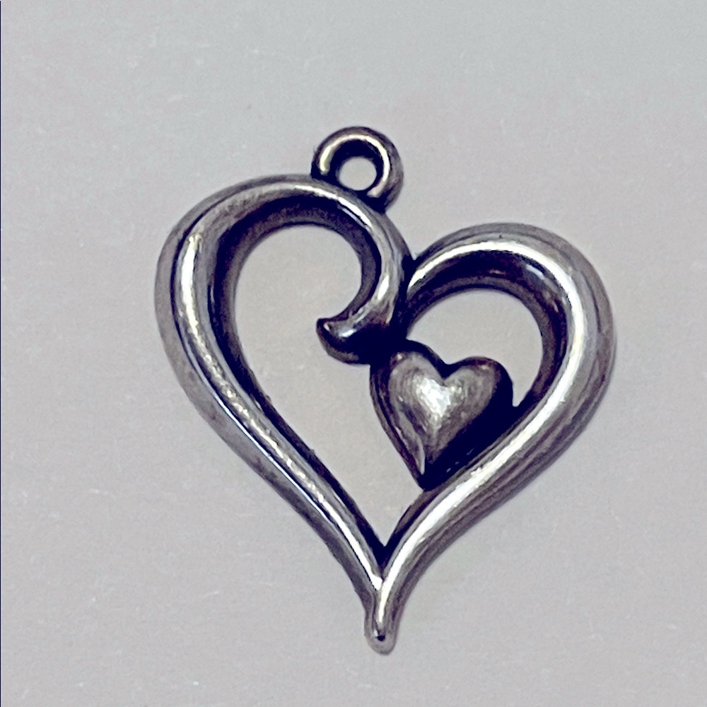 James Avery Sterling Silver Heart charm Rare Retired.
